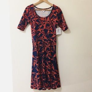 NWT LuLaRoe Nicole small dress rare swallow print